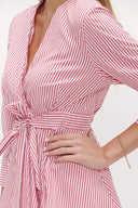 Kırmızı Asimetrik kesim poplin gömlek 10715