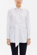 Mor Bagcıklı bol Kesim poplin gömlek 10723