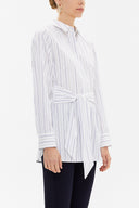 Mor Bagcıklı bol Kesim poplin gömlek 10723