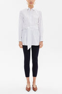 Mor Bagcıklı bol Kesim poplin gömlek 10723