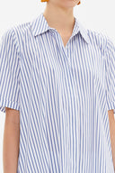 Lacivert Kısa kollu poplin gömlek 10732