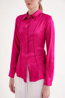 Fuşya Dar kesim gömlek 10766