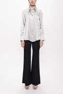 Gri Bol kesim saten gömlek 10815