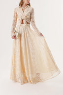 Bej Dantel gömlek 10825