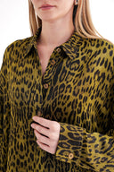 Yeşil Siyah Bol kesim gömlek 10846