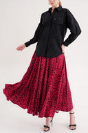 Siyah Bol kesim poplin gömlek 10853