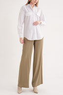 Beyaz Bol kesim poplin gömlek 10853