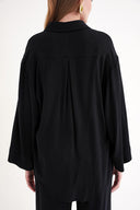 Siyah Bol kesim cepli gömlek 10858