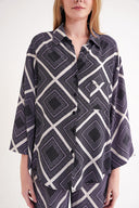 Lila Bol kesim cepli gömlek 10858