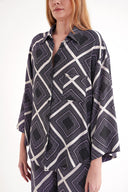 Lila Bol kesim cepli gömlek 10858