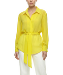 Sarı Bol kesim kemerli gömlek 10866