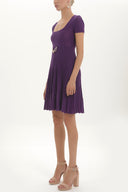 Mor Piliseli triko elbise 27897