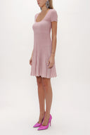 Pembe Piliseli triko elbise 27897