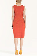 Mercan Desen örgülü triko elbise 28040