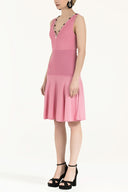 Pembe Godeli triko elbise 28042