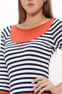 Lacivert Triko elbise 28058