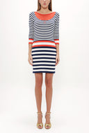 Lacivert Triko elbise 28058