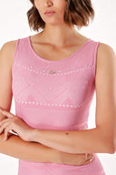 Pembe DESENLİ ÖRGÜ TRİKO ELBİSE  28071
