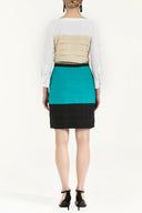Su Yeşili Renkli poplin mini elbise 90653