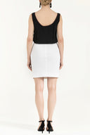 Beyaz İpek mini elbise 90661