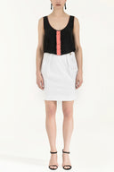 Beyaz İpek mini elbise 90661