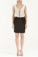 Kahve İpek mini elbise 90661