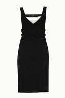 Siyah Beyaz Dar kesim mini elbise 90683