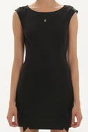 Siyah Dar kesim mini elbise 90763