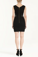 Siyah Troklu dar kesim mini elbise 90883