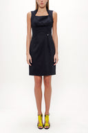 Lacivert Dar kesim mini elbise 91170