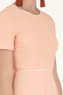 Somon Volanlı mini elbise 91200