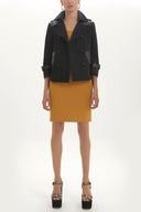 Sarı Dar kesim  mini elbise 91438