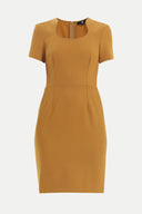 Sarı Dar kesim  mini elbise 91438