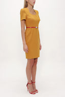 Hardal Dar kesim  mini elbise 91438