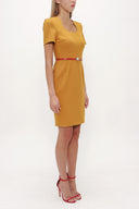 Hardal Dar kesim  mini elbise 91438