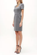 Gri Dar kesim  mini elbise 91438