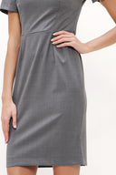 Gri Dar kesim  mini elbise 91438
