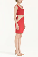 Kırmızı Lame mixli mini elbise 91565