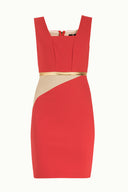 Kırmızı Lame mixli mini elbise 91565