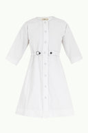 Beyaz Kordonlu mini elbise 92123