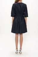 Lacivert Kordonlu mini elbise 92123