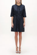 Lacivert Kordonlu mini elbise 92123