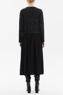 Siyah Örme midi elbise 92164