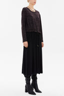 Mürdüm Örme midi elbise 92164