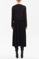 Mürdüm Örme midi elbise 92164