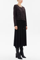 Mürdüm Örme midi elbise 92164