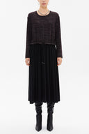 Mürdüm Örme midi elbise 92164