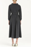 Füme Kemerli midi elbise 92302