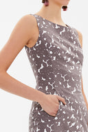 Vizon Arkadan  fermuarlı dar kesim mini elbise 92364