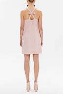 Pembe Fiyonklu mini elbise 92366